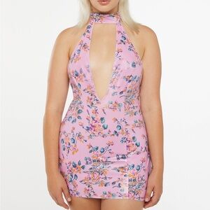Savage X Fenty Psychedelic Vinyl Slip Flower Bust Women Size Small NWT